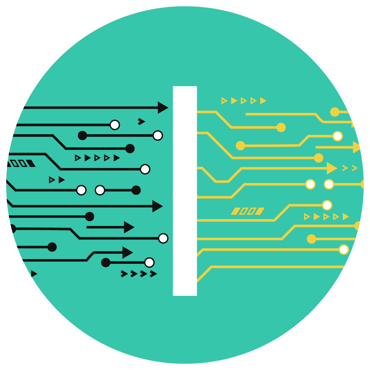 Waves of data being extracted and automated by the IT managed support services